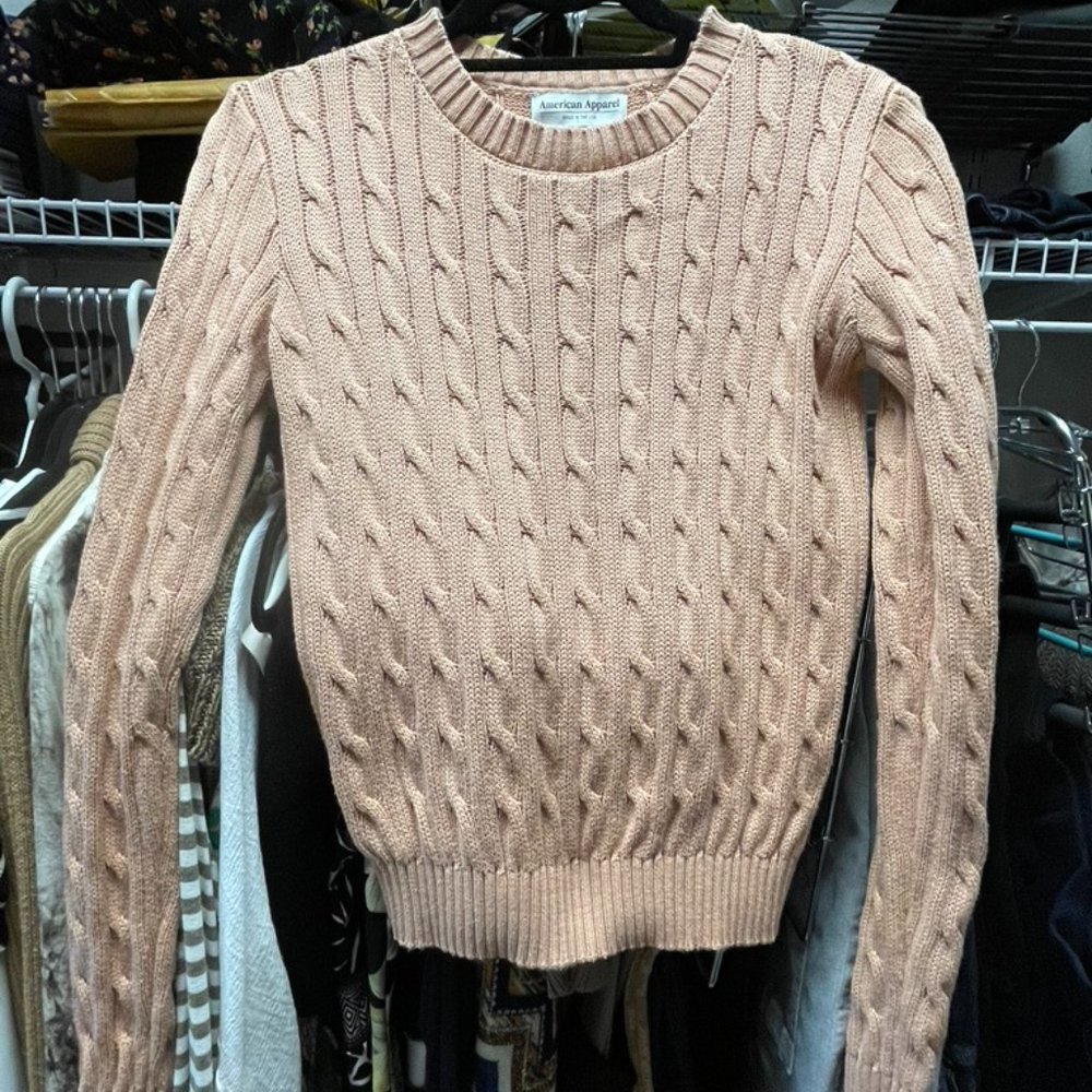 American Apparel Cable Sweater